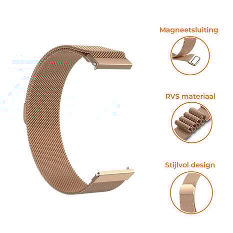 Strap-it® Strap-it Polar Unite Milanese band (rosé goud)