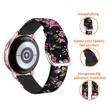 Strap-it® Strap-it Pink Flower Polar Pacer bandje