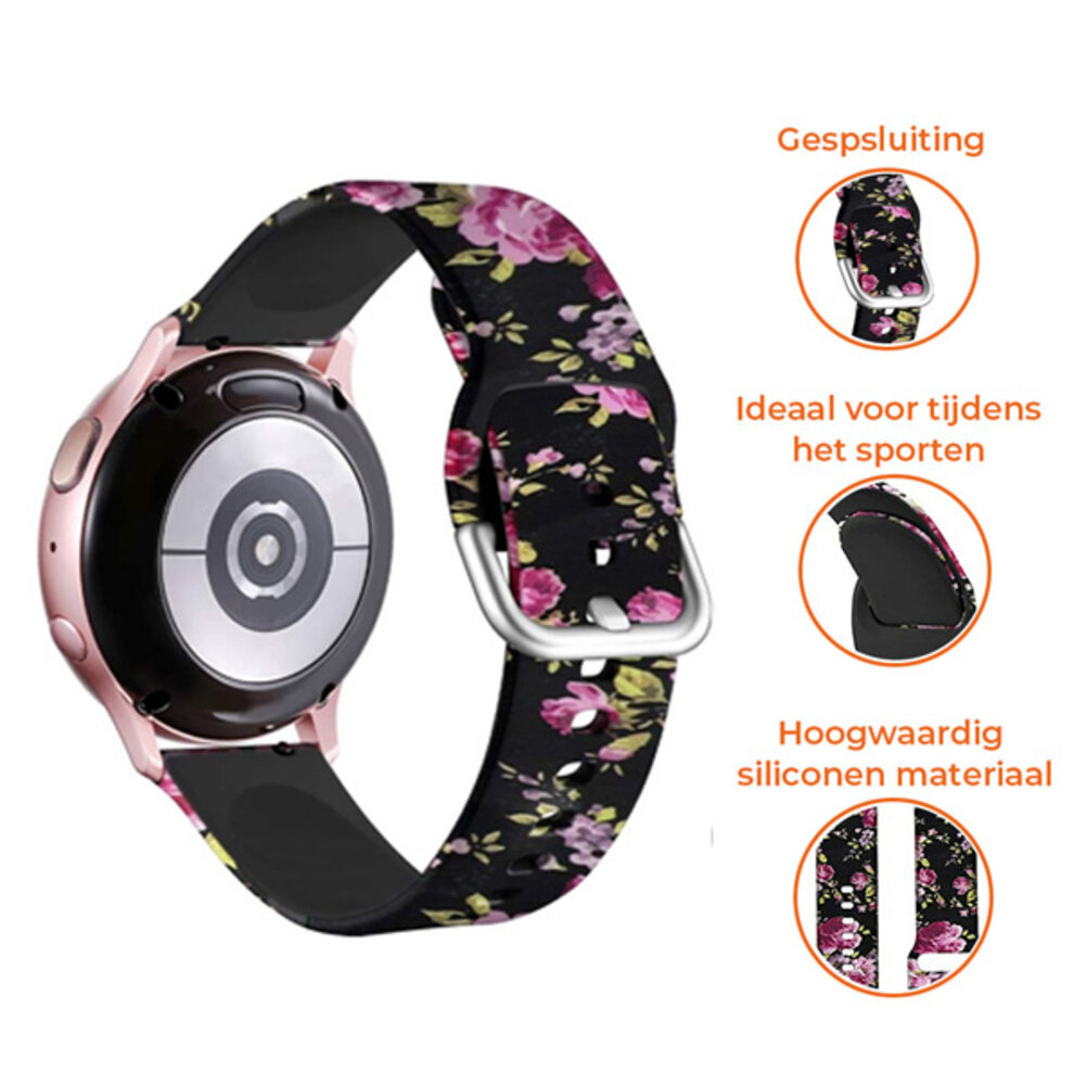 Strap-it® Strap-it Pink Flower Samsung Galaxy Watch 5 - 44mm bandje