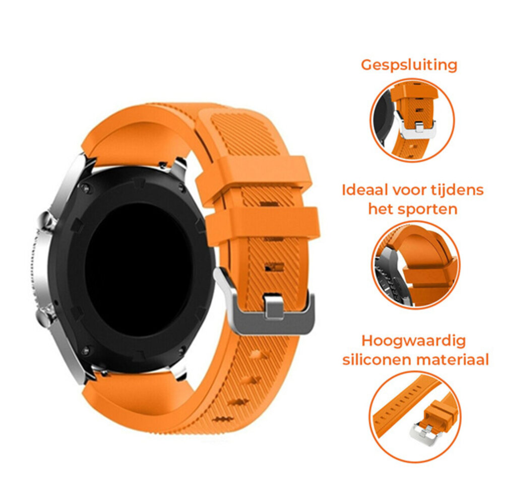 Strap-it® Strap-it Fossil Gen 6 - 44mm siliconen bandje (oranje)