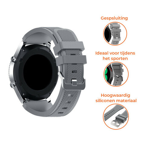 Strap-it® Strap-it Polar Unite twill siliconen band (grijs)