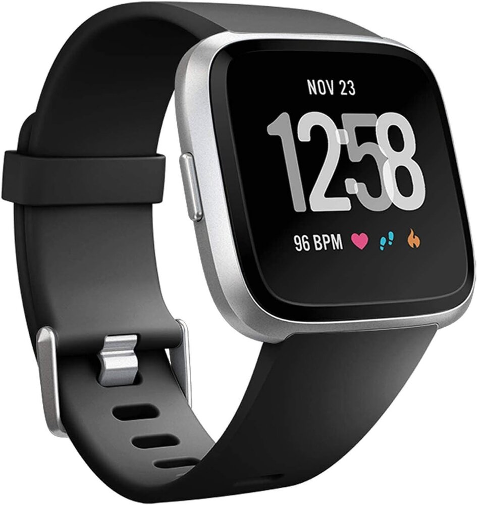 Strap-it® Strap-it Fitbit Versa silicone band (zwart)