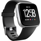 Strap-it® Fitbit Versa silicone band (zwart)