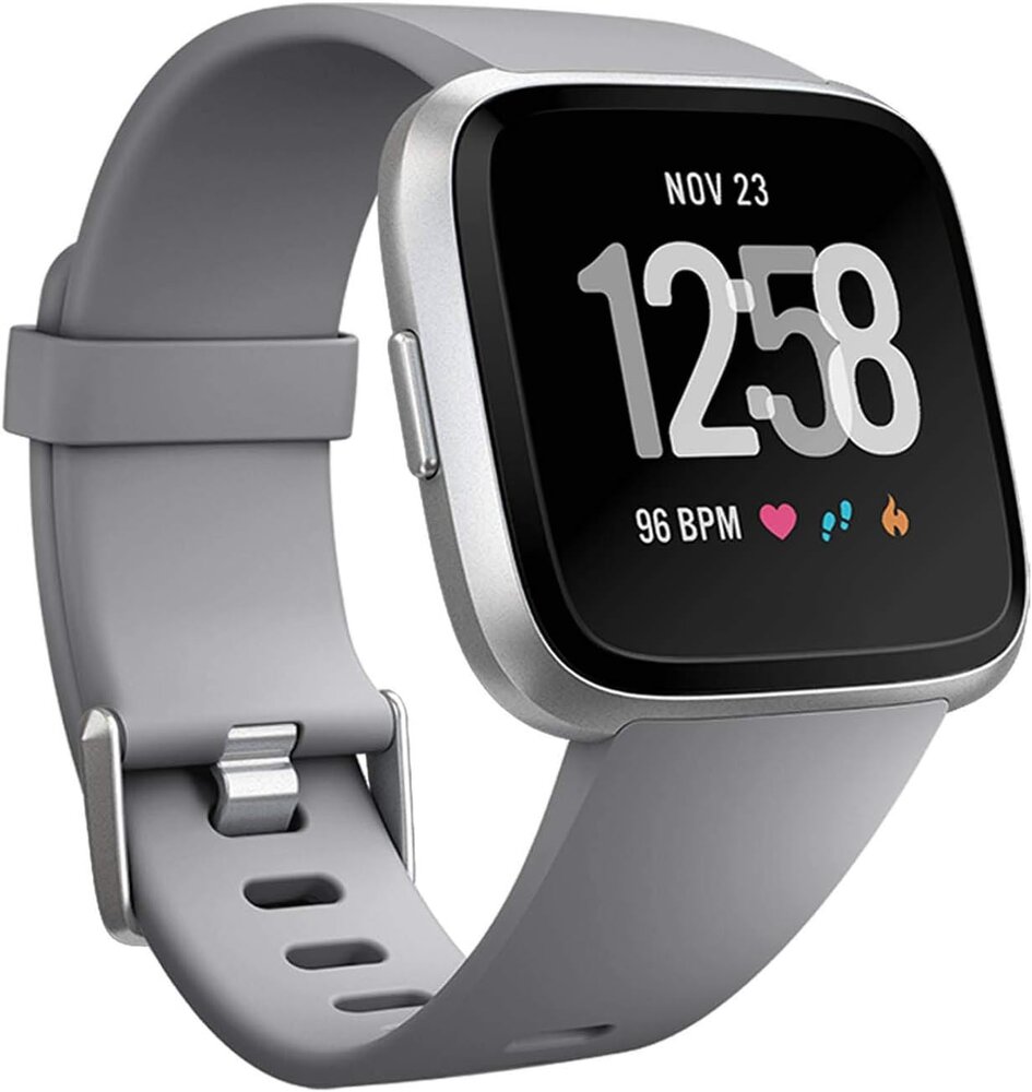 Strap-it® Strap-it Fitbit Versa silicone band (grijs)