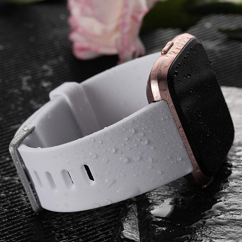 Strap-it® Strap-it Fitbit Versa silicone band (wit)