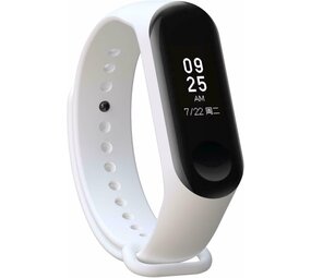 Strap-it® Xiaomi Mi band 3 / 4 siliconen bandje (wit)