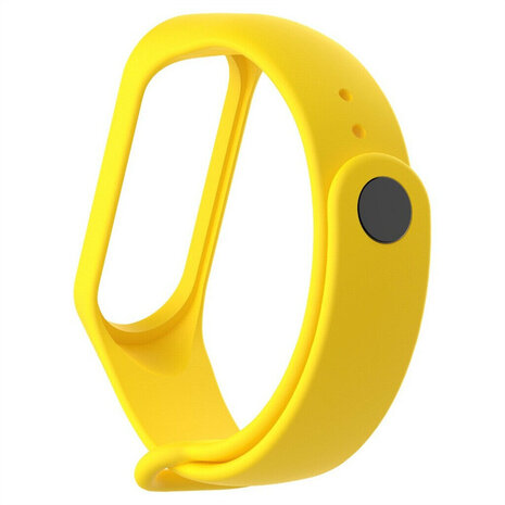Strap-it® Strap-it Xiaomi Mi band 3 / 4 siliconen bandje (geel)