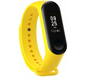Strap-it® Xiaomi Mi band 3 / 4 siliconen bandje (geel)