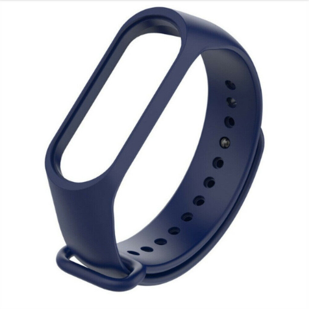 Strap-it® Strap-it Xiaomi Mi band 3 / 4 siliconen bandje (donkerblauw)