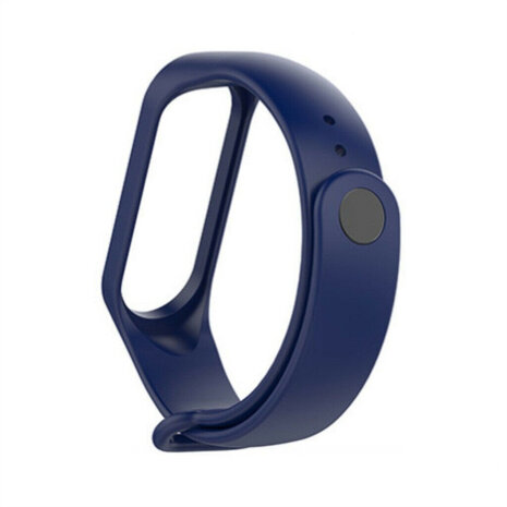 Strap-it® Strap-it Xiaomi Mi band 3 / 4 siliconen bandje (donkerblauw)