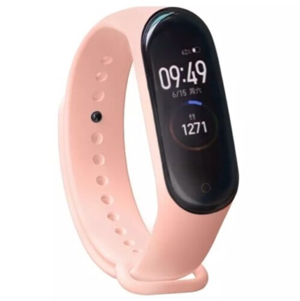 Strap-it® Strap-it Xiaomi Mi band 3 / 4 siliconen bandje (lichtroze)