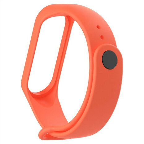 Strap-it® Strap-it Xiaomi Mi band 3 / 4 siliconen bandje (oranje)