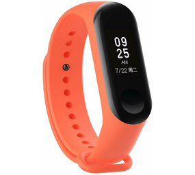 Strap-it® Xiaomi Mi band 3 / 4 siliconen bandje (oranje)