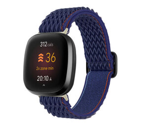 Strap-it® Fitbit Sense 2 geweven bandje (blauw) Strap-it® Fitbit Sense 2 geweven bandje (blauw)