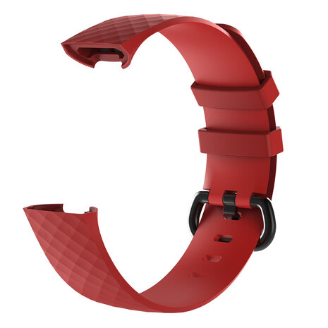 Strap-it® Strap-it Fitbit Charge 3 silicone band (rood)