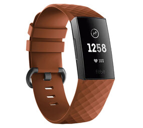 Strap-it® Fitbit Charge 4 silicone band (bruin)