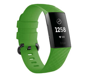 Strap-it® Fitbit Charge 4 silicone band (groen)