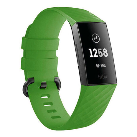 Strap-it® Strap-it Fitbit Charge 4 silicone band (groen)