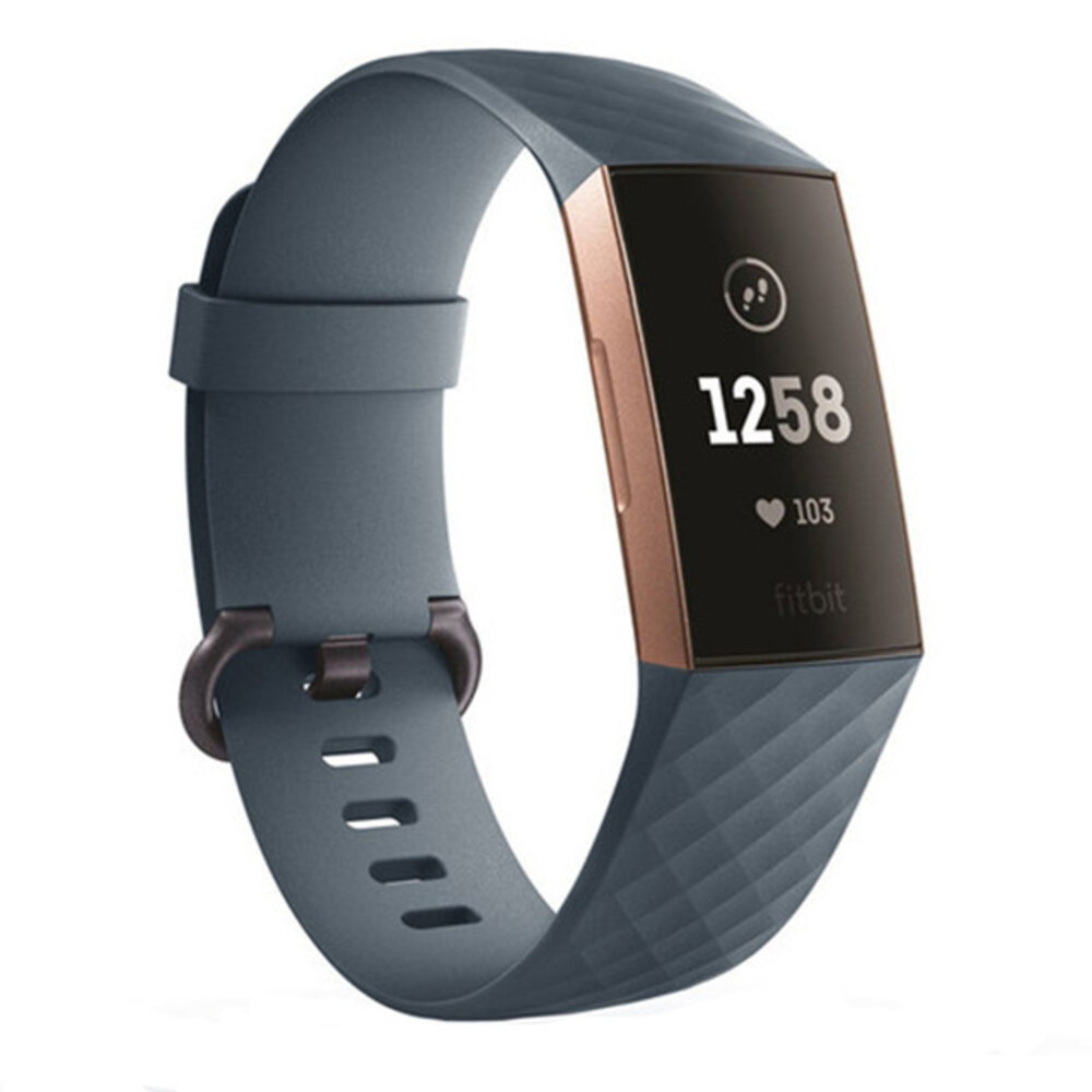Strap-it® Strap-it Fitbit Charge 4 silicone band (grijsblauw)