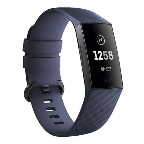 Fitbit Charge 4 silicone band donkerblauw Smartwatchbanden