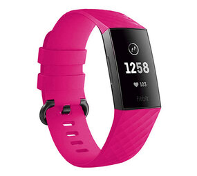 Strap-it® Fitbit Charge 4 silicone band (fel roze)