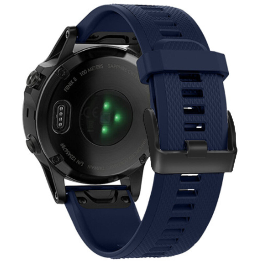 Strap-it® Strap-it Garmin Fenix 7 siliconen bandje (donkerblauw)