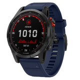 Strap-it® Garmin Fenix 7 siliconen bandje (donkerblauw)