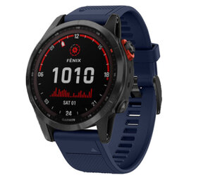Strap-it® Garmin Fenix 7 siliconen bandje (donkerblauw)