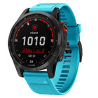 Strap-it® Strap-it Garmin Fenix 7 siliconen bandje (lichtblauw)