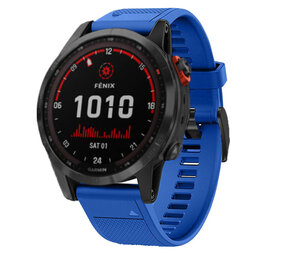 Strap-it® Garmin Fenix 7 siliconen bandje (blauw)