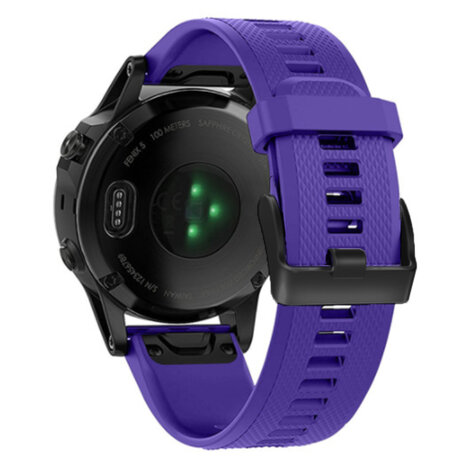 Strap-it® Strap-it Garmin Fenix 7 siliconen bandje (paars)
