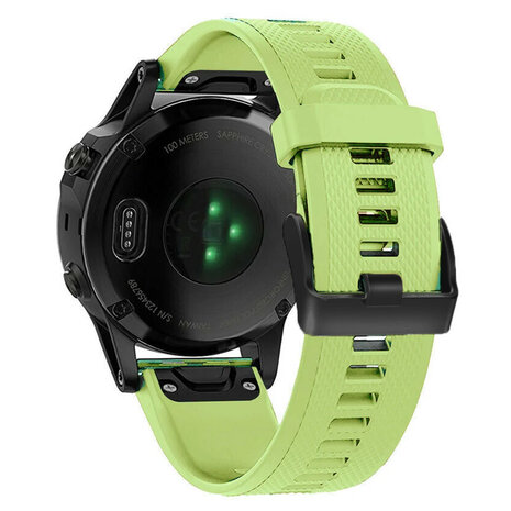 Strap-it® Strap-it Garmin Fenix 7 siliconen bandje (lichtgroen)