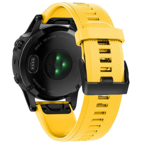 Strap-it® Strap-it Garmin Fenix 7 siliconen bandje (geel)