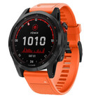 Strap-it® Strap-it Garmin Fenix 7 siliconen bandje (oranje)