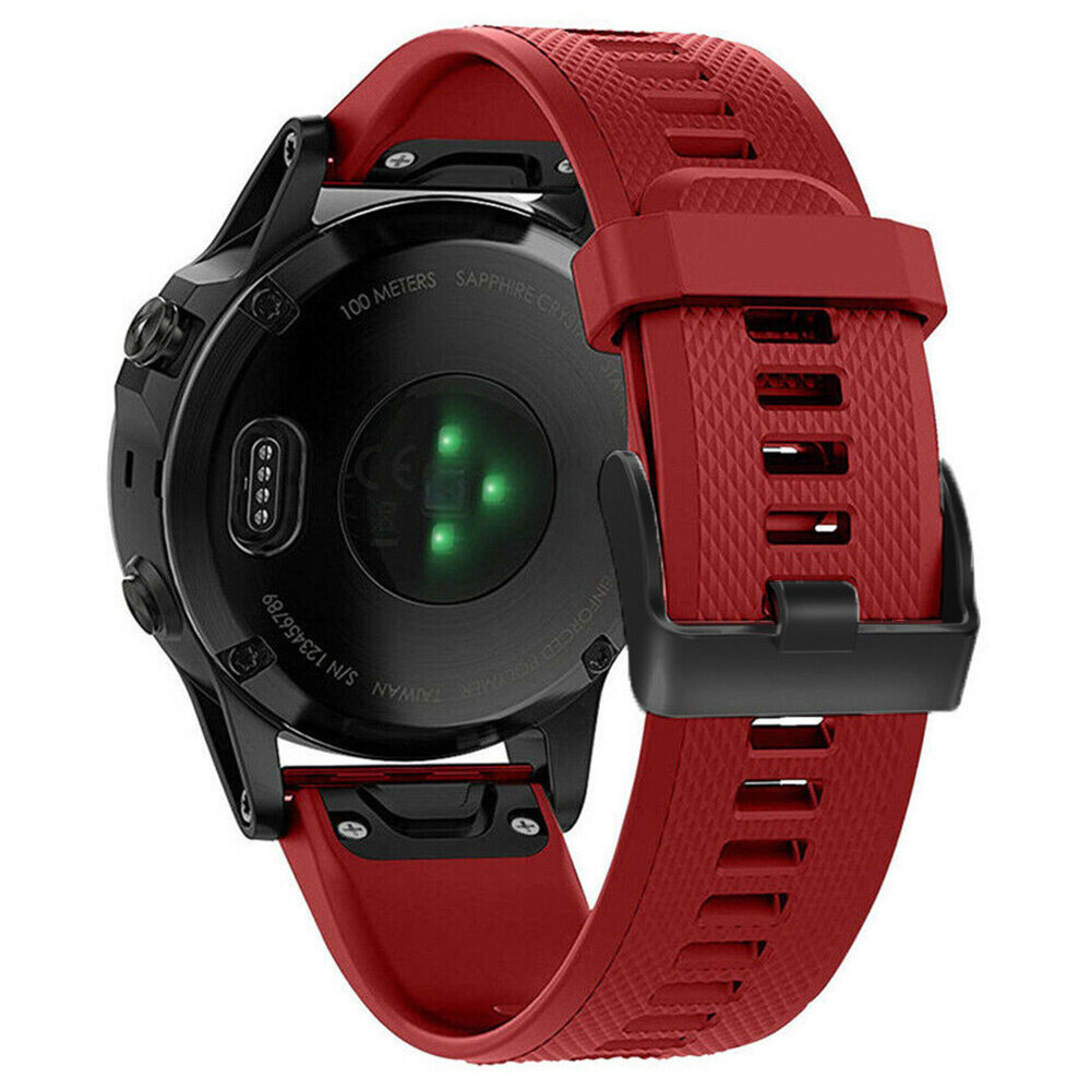 Strap-it® Strap-it Garmin Fenix 7 siliconen bandje (rood)