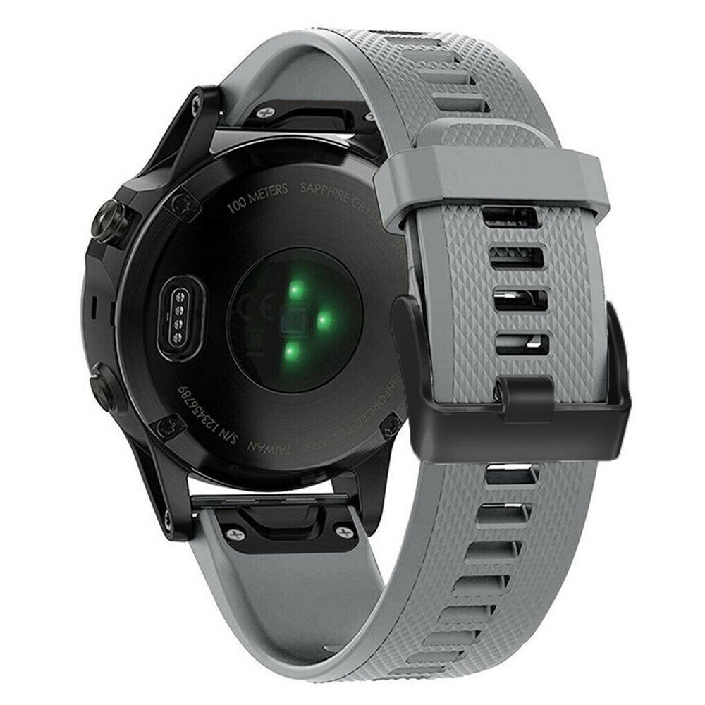 Strap-it® Strap-it Garmin Fenix 7 siliconen bandje (grijs)