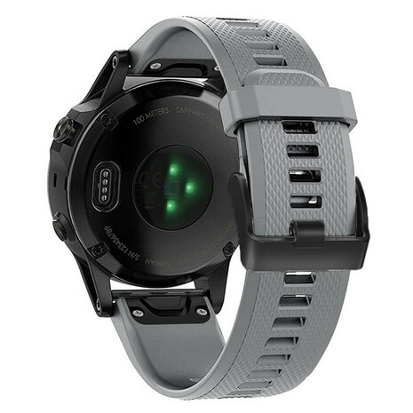Strap-it® Strap-it Garmin Fenix 7 siliconen bandje (grijs)