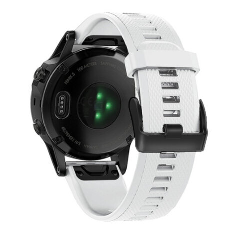 Strap-it® Strap-it Garmin Fenix 7 siliconen bandje (wit)