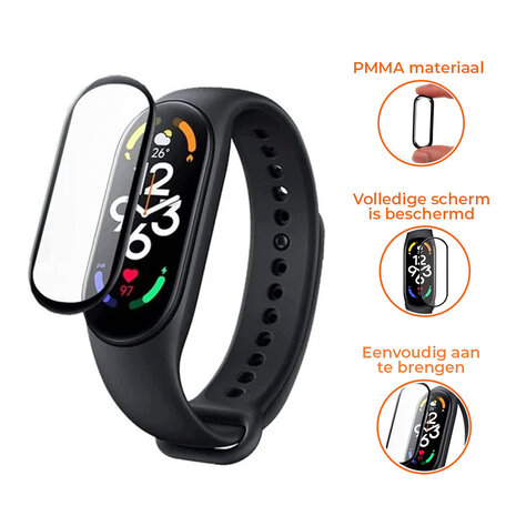 Strap-it® Strap-it Xiaomi Mi Band 7 screen protector full cover Strap-it® Strap-it Xiaomi Mi Band 7 screen protector full cover
