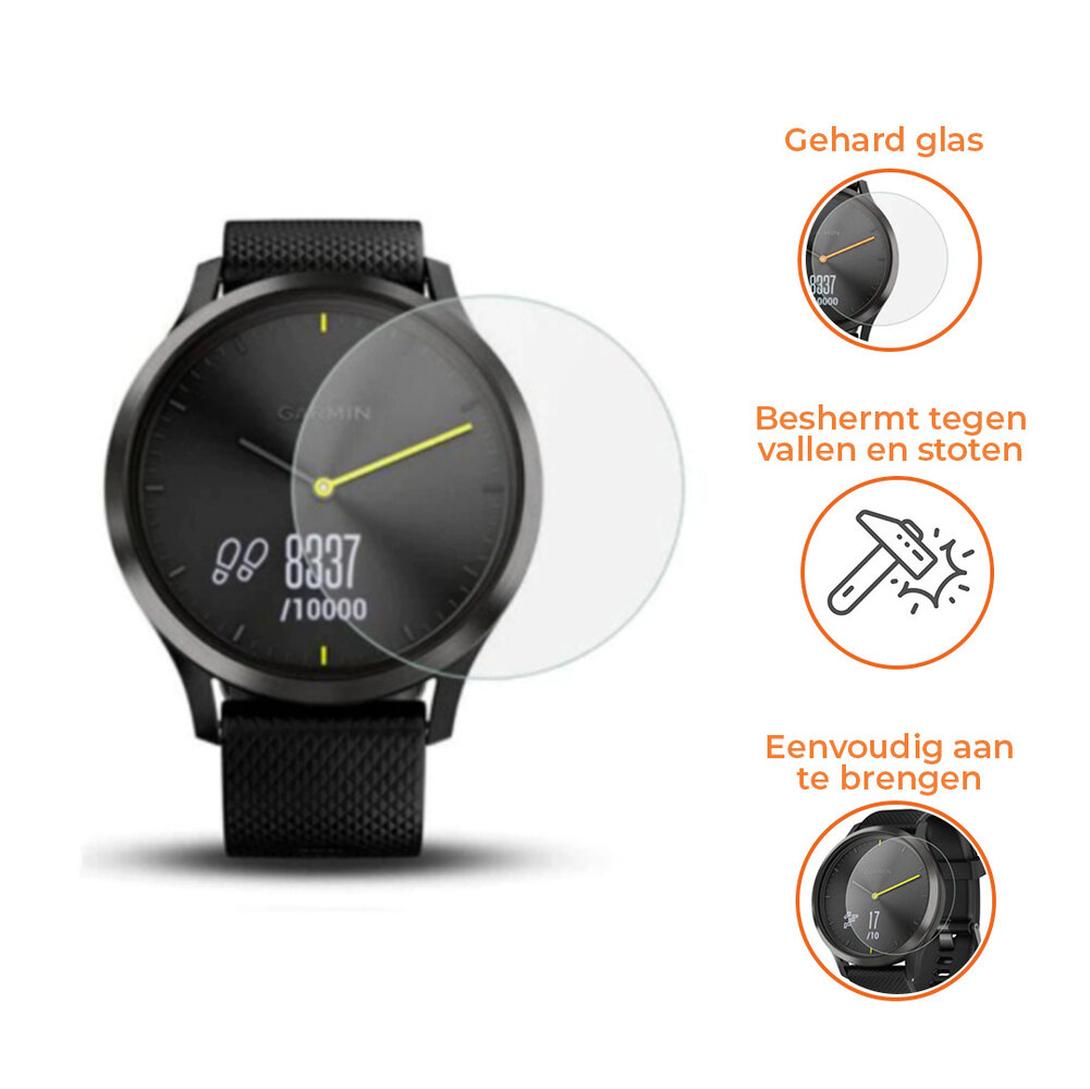 Garmin Vivomove HR screen protector glas Smartwatchbanden