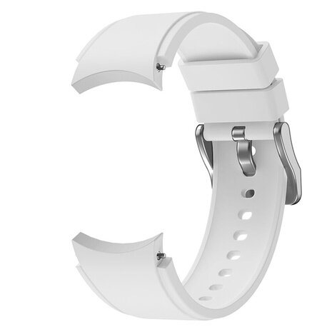 Strap-it® Strap-it Samsung Galaxy Watch 4 - 40mm siliconen band (wit)