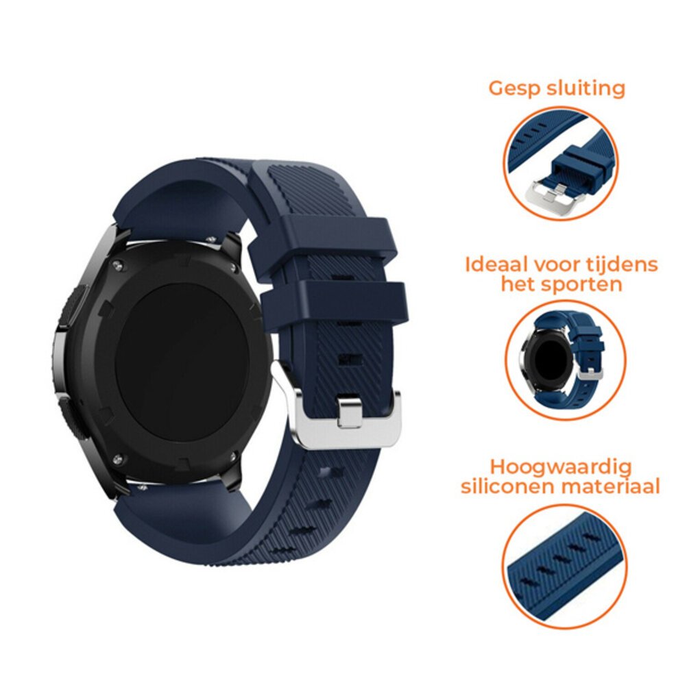 Strap-it® Strap-it Honor Magic Watch 2 siliconen bandje (donkerblauw)