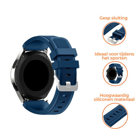 Strap-it® Strap-it Fossil Gen 5 siliconen bandje (donkerblauw)