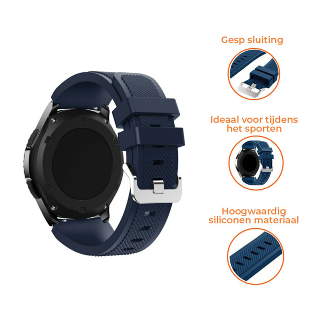 Strap-it® Strap-it Xiaomi Amazfit Stratos silicone band (donkerblauw)