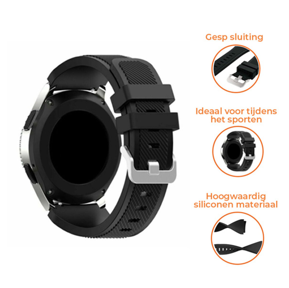 Strap-it® Strap-it Xiaomi Watch S1 siliconen bandje (zwart)