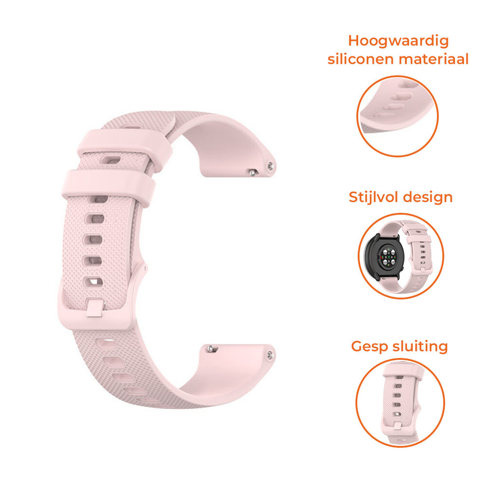 Strap-it® Strap-it Xiaomi Amazfit GTR Luxe Siliconen bandje (roze)