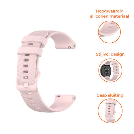Strap-it® Strap-it Xiaomi Amazfit GTR Luxe Siliconen bandje (roze)