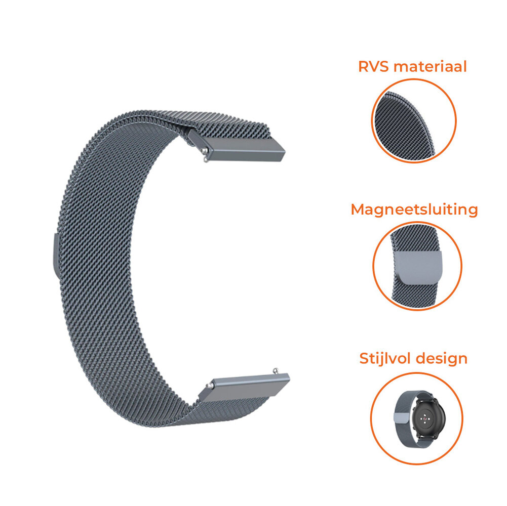 Strap-it® Strap-it Garmin Vivoactive 3 Milanese band (space grey)