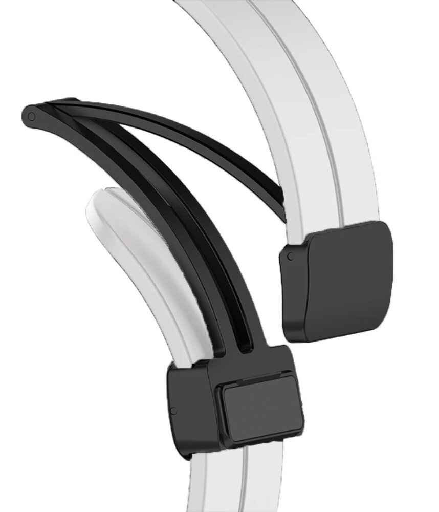 Strap-it® Strap-it Apple Watch magnetisch D-Buckle bandje (wit)