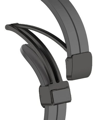 Strap-it® Strap-it Apple Watch magnetisch D-Buckle bandje (donkergrijs)